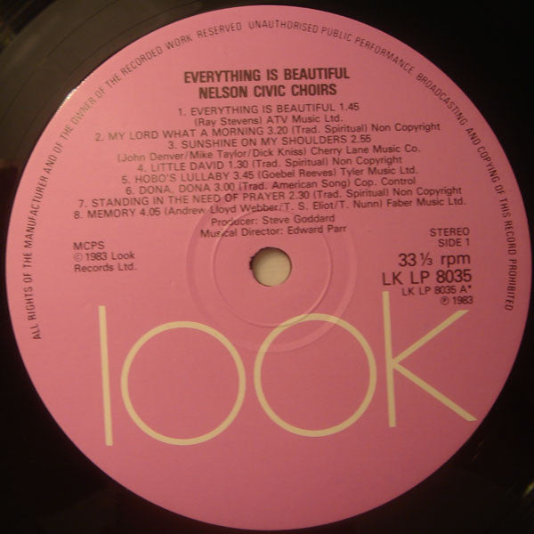 Nelson Civic Choirs : Everything Is Beautiful (LP)