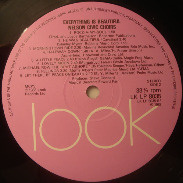 Nelson Civic Choirs : Everything Is Beautiful (LP)