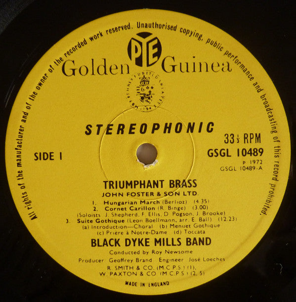 The Black Dyke Mills Band : Triumphant Brass (LP, Album)