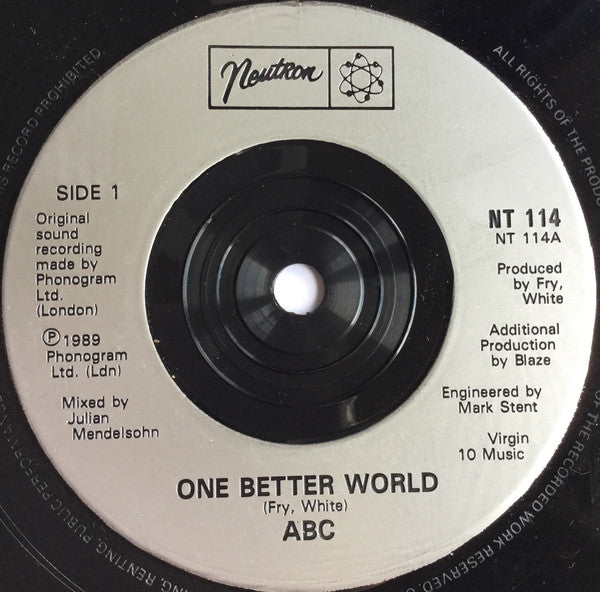 ABC : One Better World (7", Single, Sil)