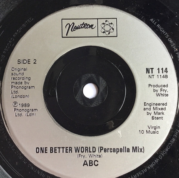 ABC : One Better World (7", Single, Sil)