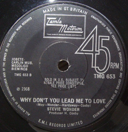 Stevie Wonder : Shoo-Be-Doo-Be-Doo-Da-Day (7", Single, sol)