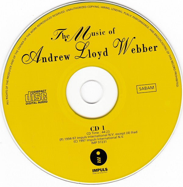 The New York Theatre Orchestra with The Broadway Choir : The Music Of Andrew Lloyd Webber (2xCD, Comp)