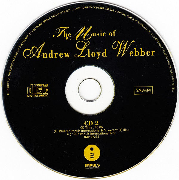 The New York Theatre Orchestra with The Broadway Choir : The Music Of Andrew Lloyd Webber (2xCD, Comp)