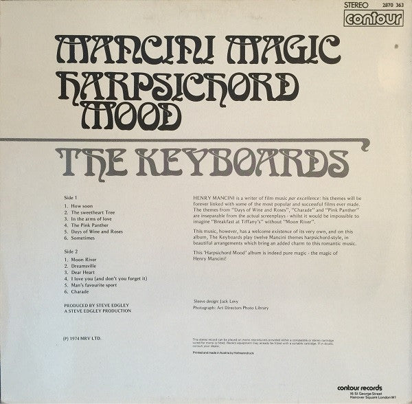 The Keyboards : Mancini Magic - Harpsichord Mood (LP, Album)