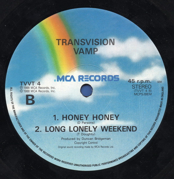 Transvision Vamp : Revolution Baby (Electra-Glide Mix) (12")