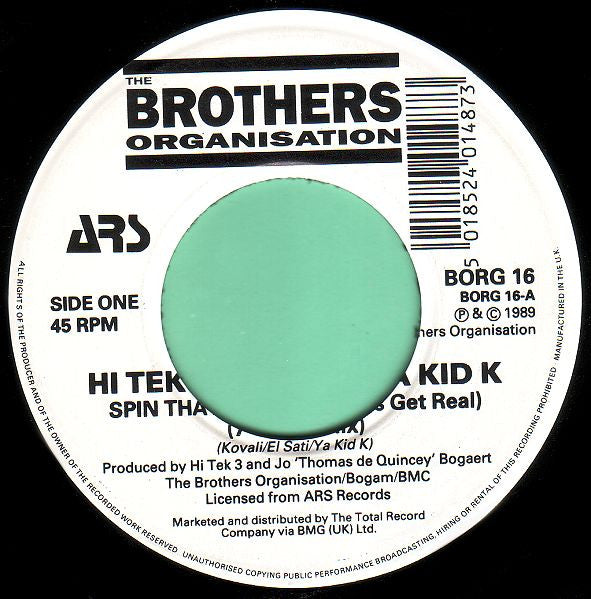 Hi Tek 3 Featuring Ya Kid K : Spin That Wheel (Turtles Get Real) (7", Lar)