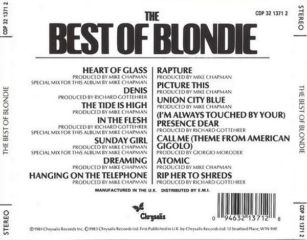 Blondie : The Best Of Blondie (CD, Comp, RE, RP)