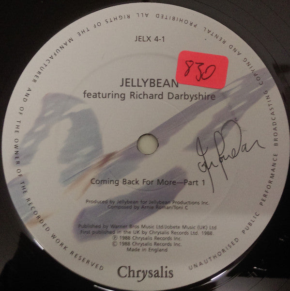 John "Jellybean" Benitez Featuring Richard Darbyshire : Coming Back For More (12")
