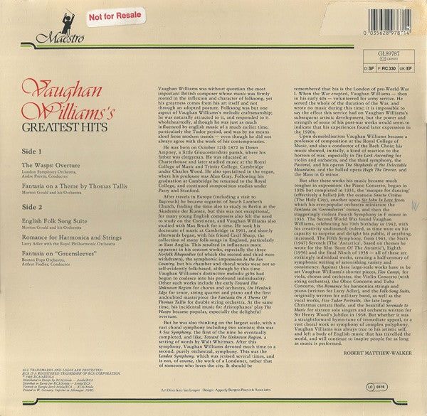 Vaughan Williams* : Vaughan Williams's Greatest Hits (LP, Comp)