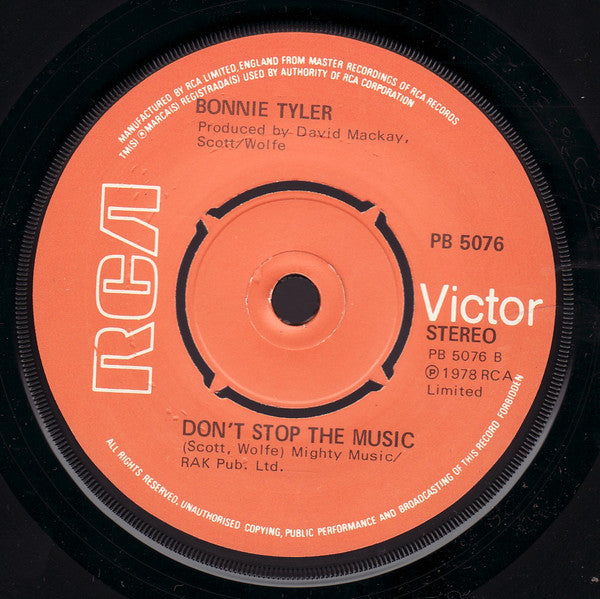 Bonnie Tyler : Here Am I  (7", Single, Kno)