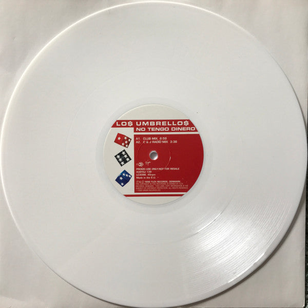 Los Umbrellos : No Tengo Dinero (12", Promo, Whi)