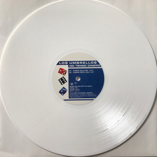 Los Umbrellos : No Tengo Dinero (12", Promo, Whi)