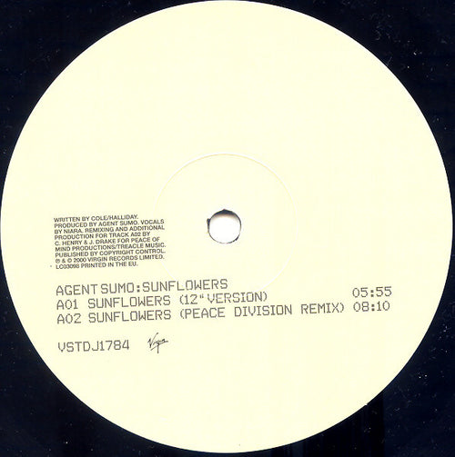 Agent Sumo : Sunflowers (12", Promo)