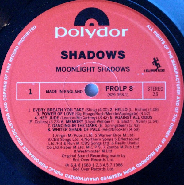 The Shadows : Moonlight Shadows (LP, Album)