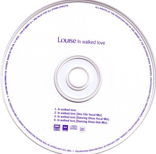 Louise : In Walked Love (CD, Single, CD1)