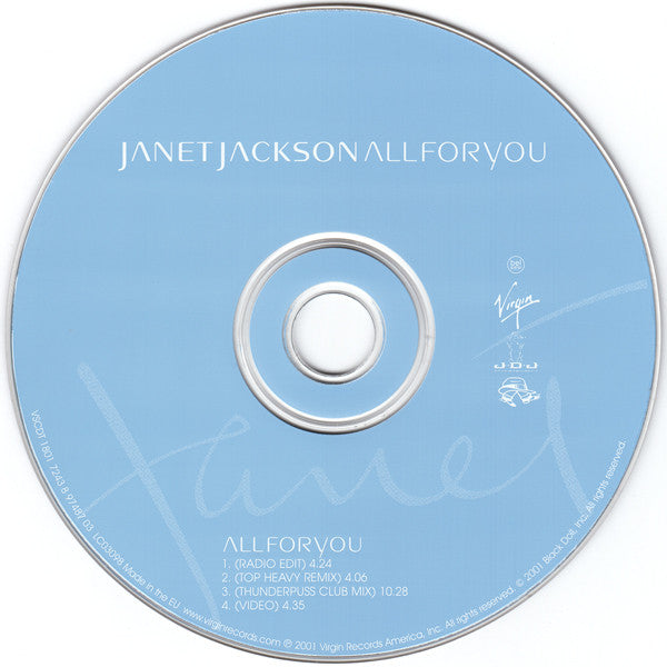Janet Jackson : All For You (CD, Single, Enh)