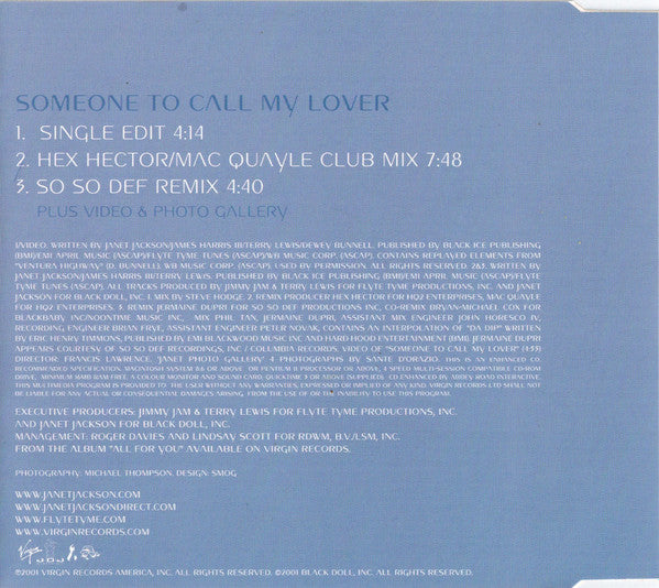 Janet Jackson : Someone To Call My Lover (CD, Single, Enh)