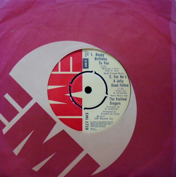 The Festival Singers : Happy Birthday To You (7", Single)