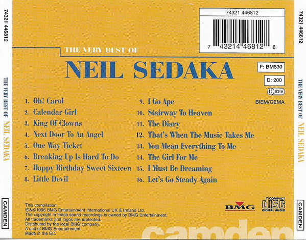 Neil Sedaka : The Very Best Of Neil Sedaka (CD, Comp)