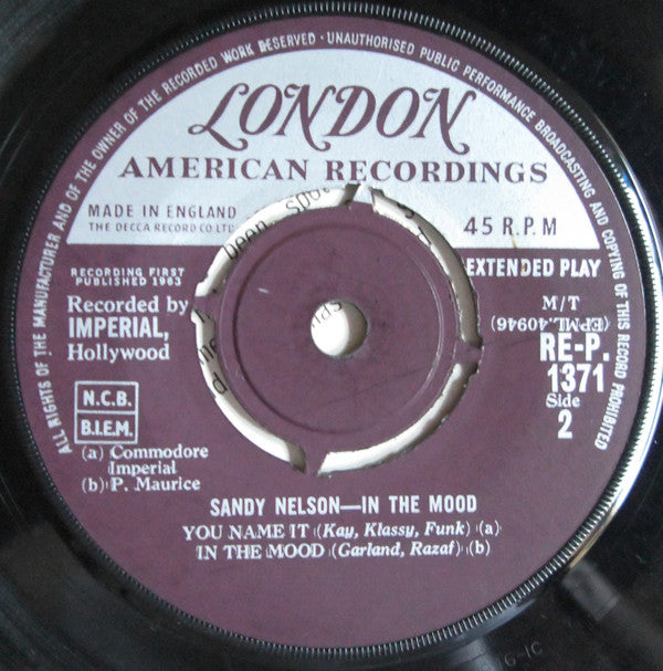Sandy Nelson : In The Mood (7", EP, Mono)