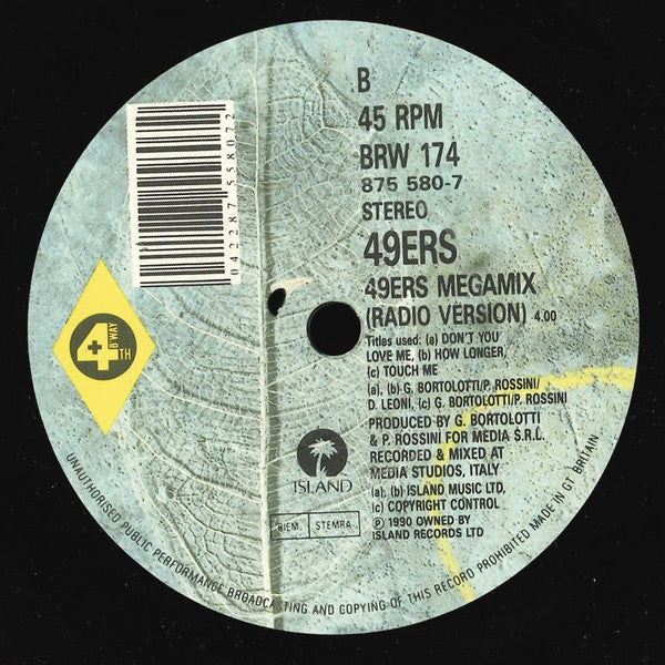 49ers : Girl To Girl (7", Single)