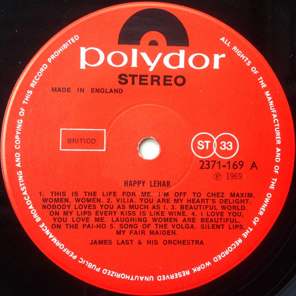 James Last : Happy Lehár (LP)