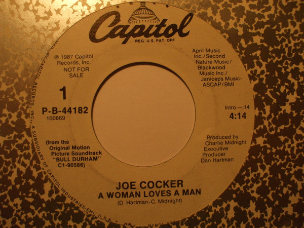 Joe Cocker : A Woman Loves A Man (7", Promo)