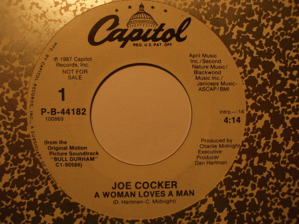 Joe Cocker : A Woman Loves A Man (7", Promo)