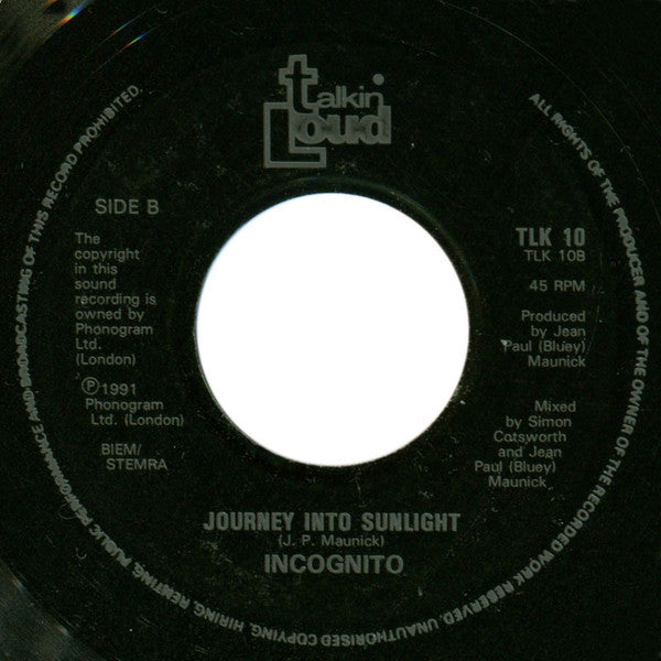 Incognito : Always There (7", Single, Jukebox)