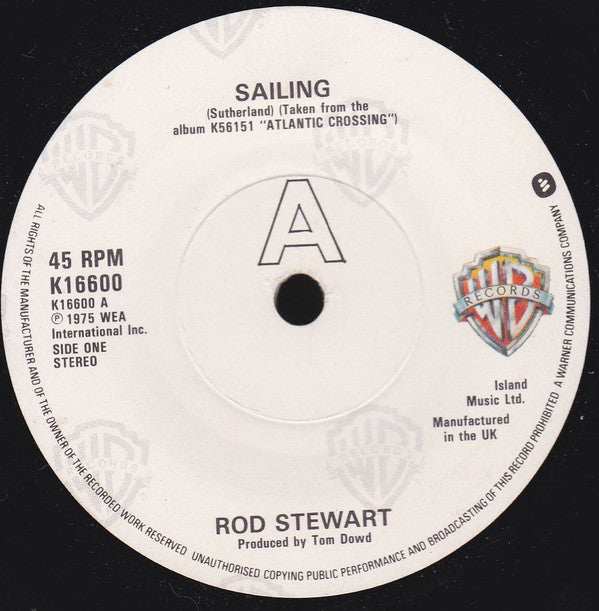 Rod Stewart : Sailing (7", Single, RE, Cha)