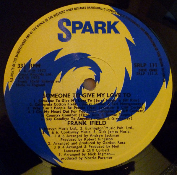 Frank Ifield : Someone To Give My Love to (LP)