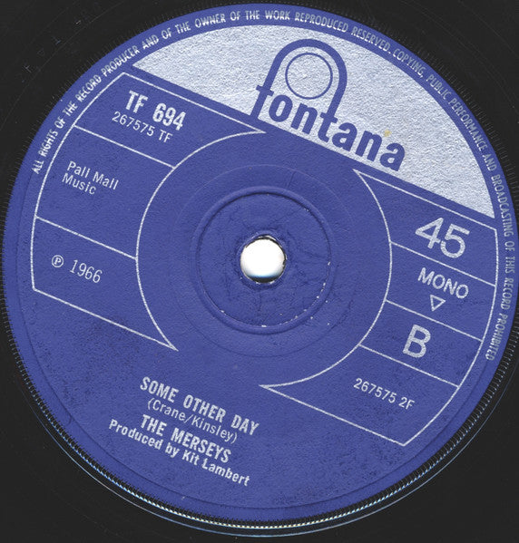 The Merseys : Sorrow (7", Single, Mono, Sol)
