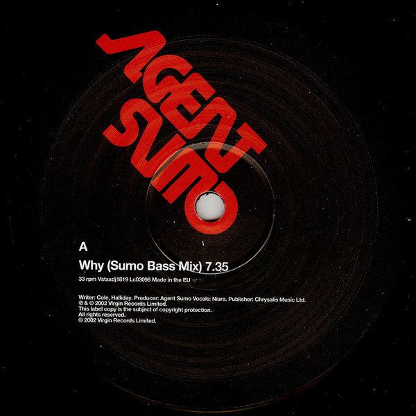 Agent Sumo : Why (2x12", Promo)