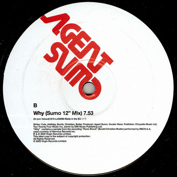 Agent Sumo : Why (2x12", Promo)