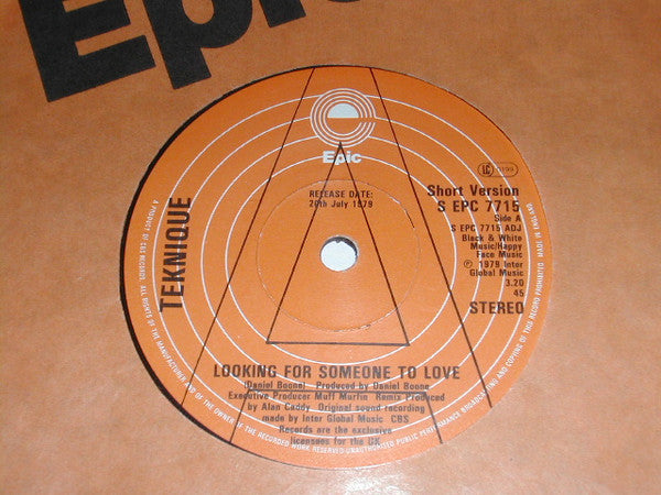Technique (7) : Looking For Someone To Love (7", Promo)