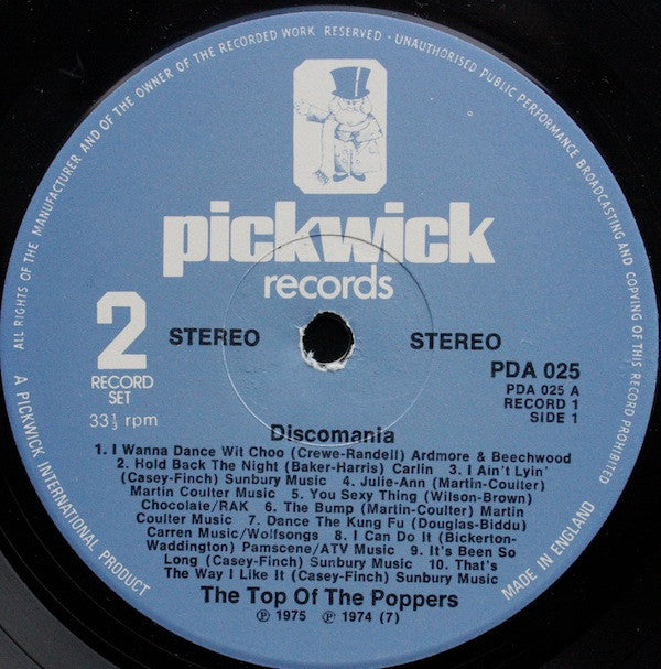 The Top Of The Poppers : Disco Mania (2xLP, Comp)