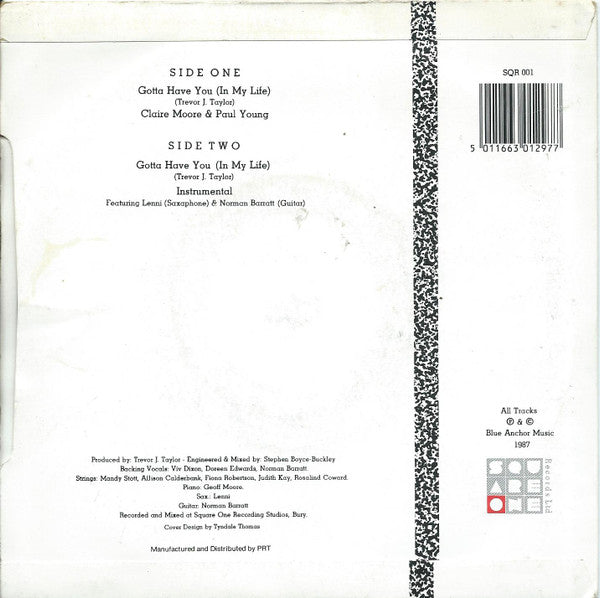 Claire Moore & Paul Young (2) : Gotta Have You (In My Life) (7", Single)