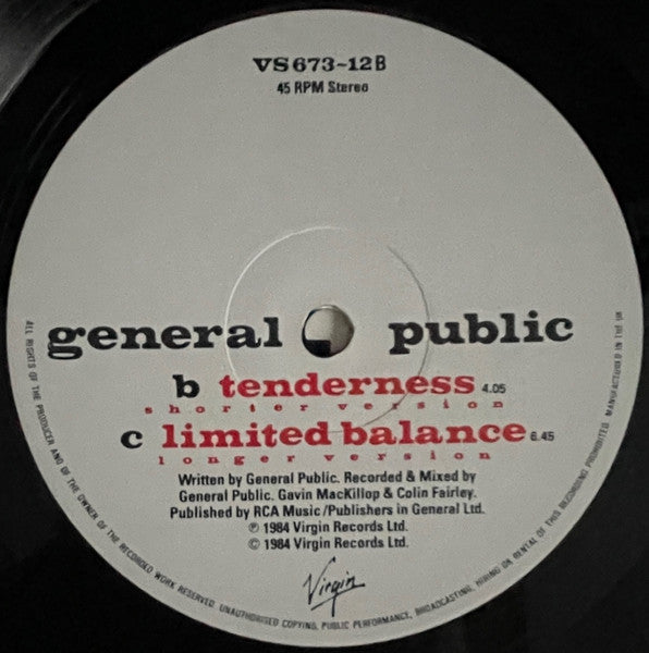 General Public : Tenderness (12")