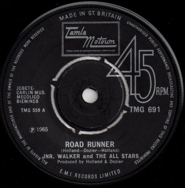 Jnr. Walker And The All Stars* : Road Runner (7", Single, RE, Pus)