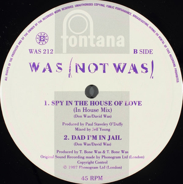 Was (Not Was) : Spy In The House Of Love (12", Single)