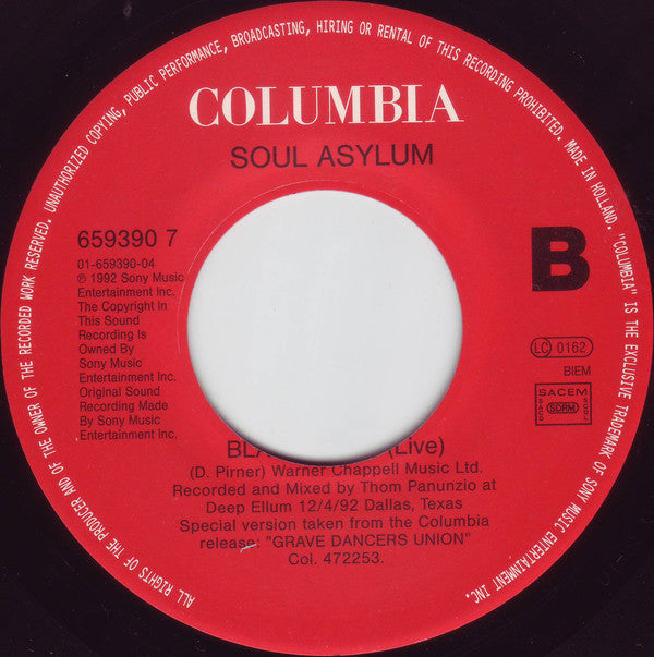 Soul Asylum (2) : Runaway Train / Black Gold (7", Single, Lar)