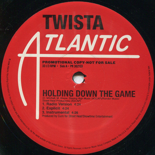 Twista : Holding Down The Game / So Lonely / Out Here (12", Promo)