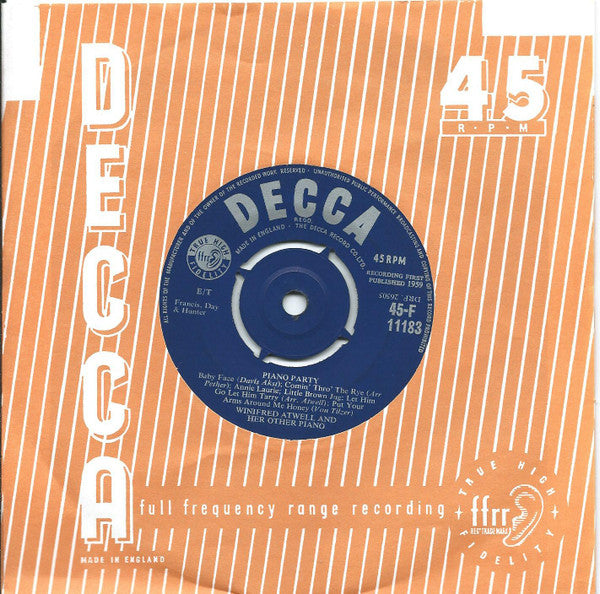 Winifred Atwell : Piano Party (7", Single, 4 p)