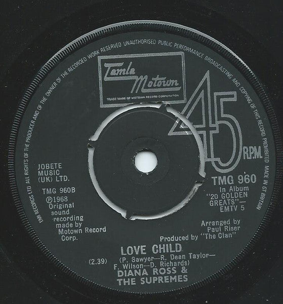 The Supremes : Reflections / Love Child (7", Single, Pus)