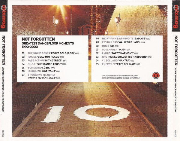 Various : Not Forgotten (Greatest Dancefloor Moments 1990-2000) (CD, Comp, P/Mixed)