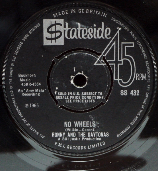 Ronny & The Daytonas : Beach Boy (7", Single)