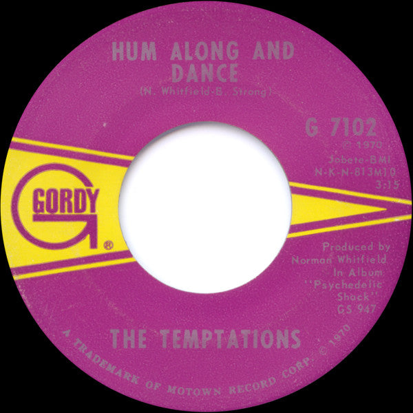 The Temptations : Ungena Za Ulimwengu (Unite The World) / Hum Along And Dance (7", Single)