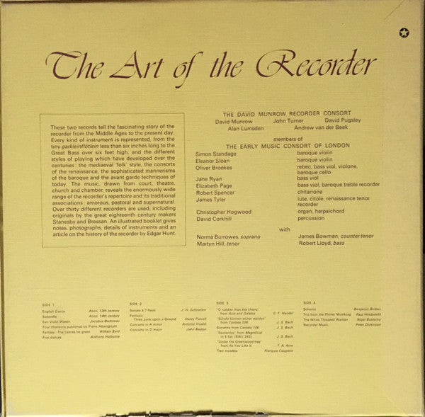 David Munrow : The Art Of The Recorder (2xLP + Box)