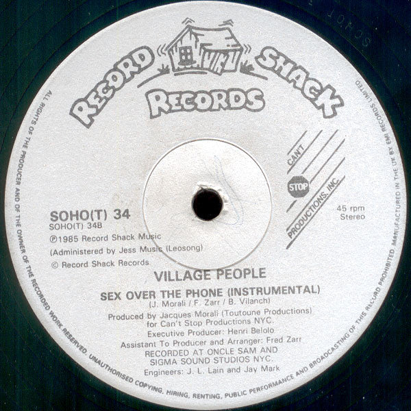 Village People : Sex Over The Phone (12")